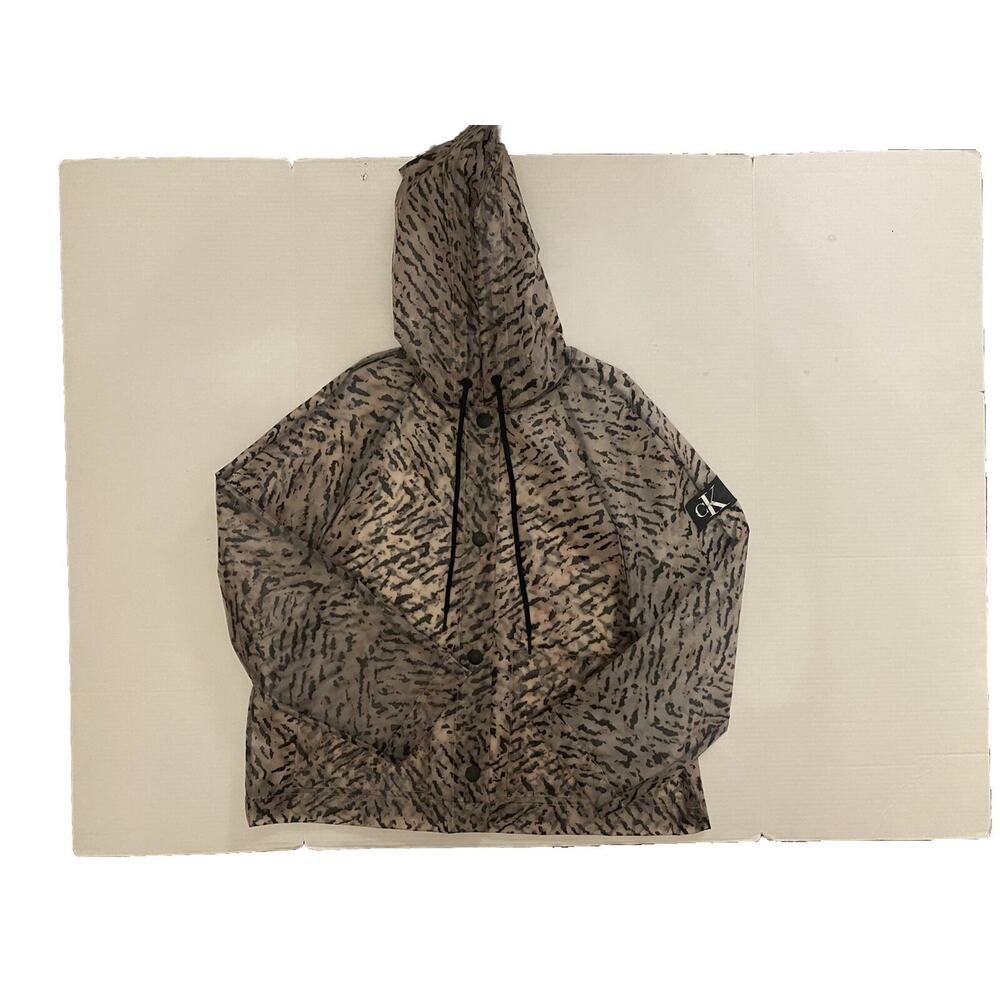 Awesome Calvin Klein Animal Print Raincoat Women's Size Medium